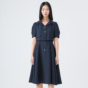 [TAG 219000원][케네스레이디] 오픈카라 퍼프 플리츠원피스 EGOPOG9700