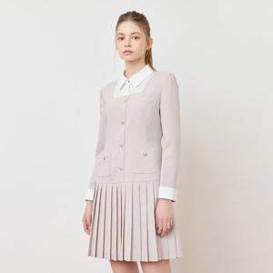 [TAG 299000원][케네스레이디] 배색 레이어드 플리츠 미디 원피스 EWOPPB0100