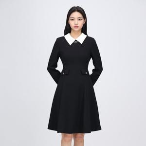 [TAG 359000원][케네스레이디] 네크 체인포인트 카라 미디 원피스 EWOPPB0500