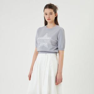 [TAG 139000원][케네스레이디] 자가드 프린트 반팔 니트 EKPOPC0200