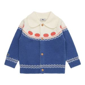 블루독베이비 10 25FW (BL) 페어아일 애플 가디건 (45A14200010)