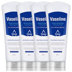 바세린 클렌징 폼 대용량 220ml 4개 약알칼리 수분 보습 폼클렌징