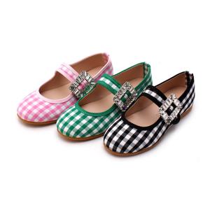 [바나나팜스]주니어 여아플렛슈즈 p에비앙 체크 구두-220mm(pt)