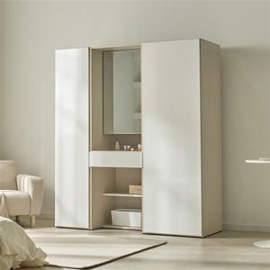 우아미가구 루엘 LPM 1600 슬라이딩 화장대 옷장 세트