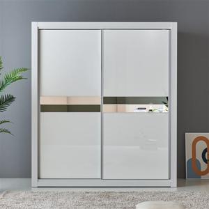 우아미가구 보윤 UV하이그로시 슬라이딩 장롱 2통 E형