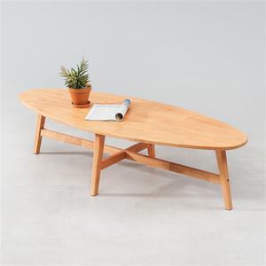 우아미가구 레보네 원목 타원형 소파 테이블 1400