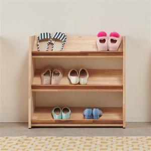 우아미가구 라리 고무나무 원목 3단 전면 책장 770