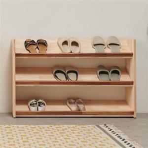 우아미가구 라리 고무나무 원목 3단 전면 책장 1147