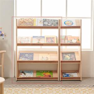 우아미가구 라리 고무나무 원목 4단 전면 책장 770