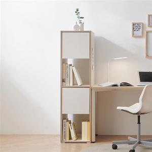 우아미가구 리우 다용도 4단 도어 책장 400