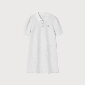 M 커버낫반팔티 CQK CO2502OP76-HG 우먼 퍼프 카라 원피스 Heather Gray