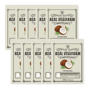 포더스킨 슈퍼푸드 리얼 베지팜 더블 샷 마스크 23ml (10매) 코코넛