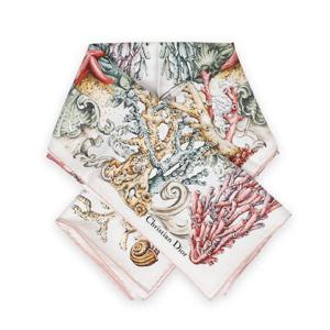 디몬트 디올 여성 카비넷 90 스퀘어 스카프(아이보리/핑크) 51CAM090I611 C083