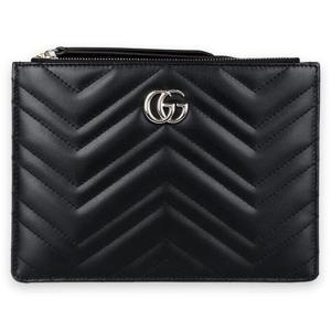 디몬트 구찌 여성 GG 마몽트 레더 스몰 파우치백(블랙) 813349 DTDHD 1000