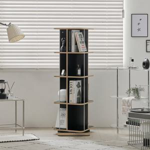 비앙스 VONI 자작엣지 슬림 인테리어 회전책장 4단