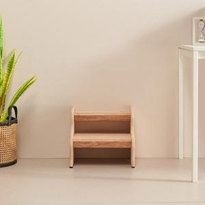 [착불배송 상세확인] H6836 고무나무 미니 사다리 스툴 1color