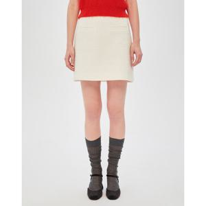 질스튜어트 뉴욕 여성 24FW SET UP 아이보리 트위드 코튼혼방 미니스커트 JSSK4D150IV