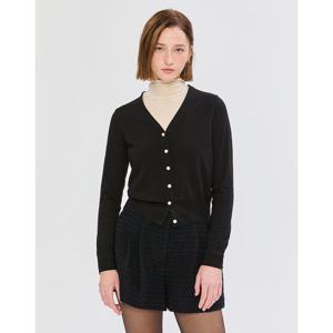 질스튜어트 뉴욕 여성 25SS 시즌오프 블랙 단색 울캐시미어혼방 가디건 JSSW5B120BK