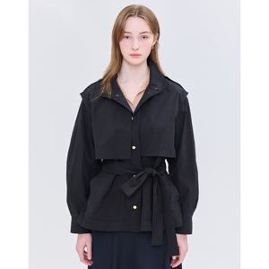 질스튜어트 뉴욕 여성 25SS 품절임박 인기상품 리오더 블랙 단색 나일론혼방 점퍼 JSJU5B250BK