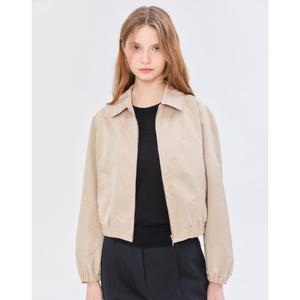 질스튜어트 뉴욕 여성 25SS 시즌오프 베이지 단색 폴리혼방 긴팔점퍼 JSJU5B200I4