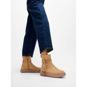 [핏플랍][삼성물산공식]여성 스웨이드 태슬 숏 부츠_카멜 (FT59K2B13C)