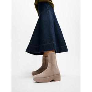 [핏플랍][삼성물산공식]여성 스트레치 스웨이드 웨지 부츠_토프 (FT59K2B313)