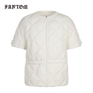 [팬텀] 여성 반팔 경량 구스 다운 점퍼 221E3JP281_WH