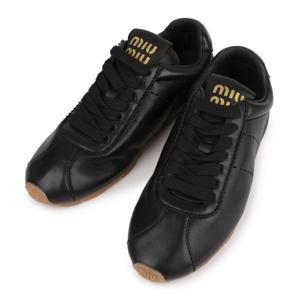 라프리마 미우미우 플룸 나파 가죽 스니커즈 5E114E-038-F0002