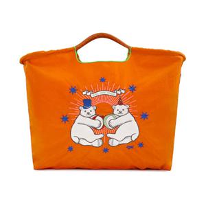 볼앤체인 오렌지 D.베어 라지 에코백 31310507 D.Bear