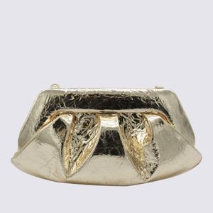 더모아레 메탈릭 플리츠 체인 클러치 TMFW25EMRPI19 GOLD