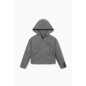 [베네통 키즈] 코튼 후드 집업 3NBMC505EMG_멜란지그레이