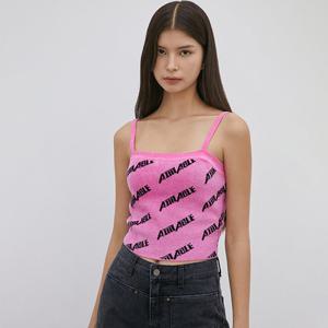 [에고이스트]레터링 자카드 슬림 니트 뷔스티에 EQ4KV960