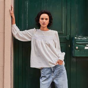 [플랙진]여성 노스텔지아 레이스 블라우스 (PWTF3BLL05W)