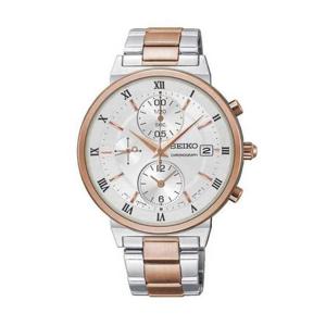 세이코 SNDV32P1 크로노그래프 남성 투톤 메탈 시계