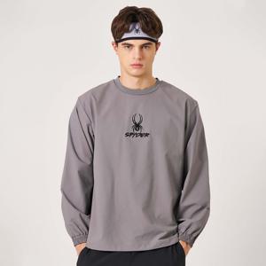 [스파이더] 공용 IRON PINK 우븐 맨투맨 티셔츠 SPKFCNRL203MGRY