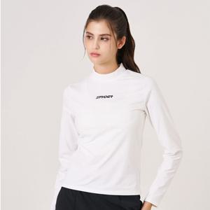 [스파이더] 여성 스포츠 기능성 베이직 모크넥 이너 티셔츠 SPKFCNRL252WWHT