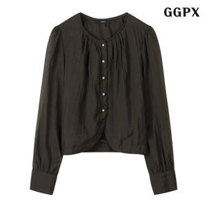 [GGPX]글로시 시스루 블라우스 (GPCBA021D)