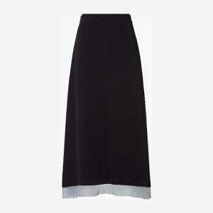 펜디 블랙 롱 랭스 레이어드 실크 스커트 FQ7665 AUP6F0GME