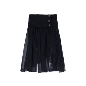 [엘러브] 새상품 샤넬 20S 실크 미디 스커트 36 블랙 5ET1447