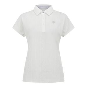 [세인트앤드류스]양말증정 여성 케이블 니트 라이크 카라 반팔 티셔츠  821E3TSA22