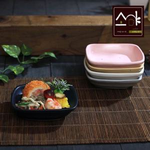 소야도자기 여주 이천 소야 나예 사각찬기 그릇 2호