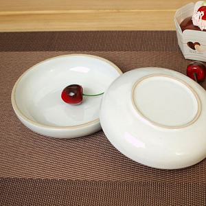 여주 소야 도자기 아름 화이트 오목찬기 그릇 3호