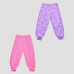 (은하수)화사한 꽃무늬 프린트 9부 시보리 면파자마