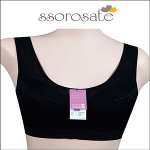 통기 부분망사원단 편안한 노와이어 런닝형 후크브라