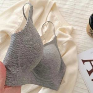 소프트 노와이어 골지 브라렛 편안한 심리스 브라탑