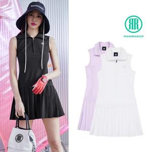 레인메이커 여성 저지 플리츠 민소매 원피스 R32WCO05