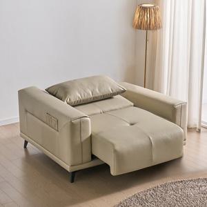 스코나 더스빌 하이브리드 레더 모션 슬라이딩 무빙 침대 1인 리클라이너 소파