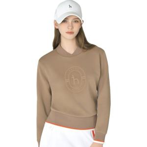 [헤지스골프] 카멜 여성 로고 아트웍 쿠션지 맨투맨HWTS5C616CM