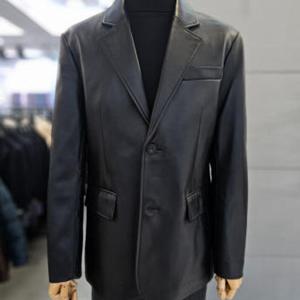 [바쏘]남자 블랙 천연 양 가죽 자켓 WSAFZ3UB05A