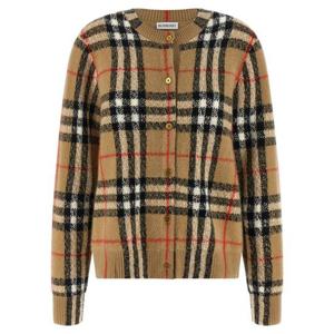 버버리 체크 캐시미어 울 가디건 8116947SANDIPCHECK